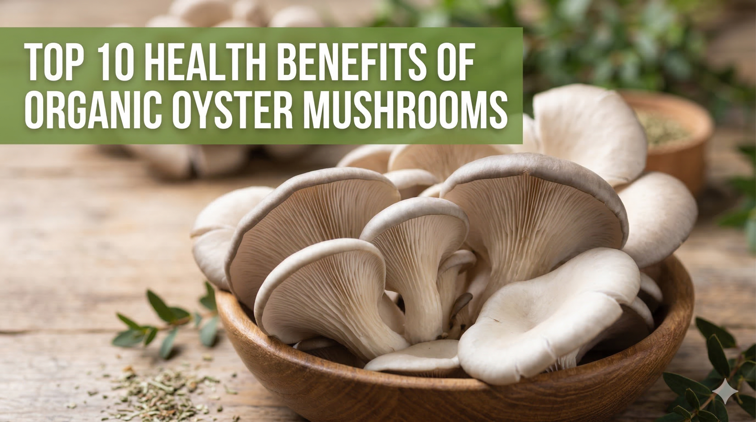 Fresh organic oyster mushrooms showcasing health benefits for healthy living and nutrition